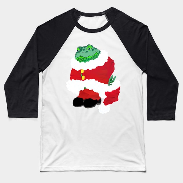 Frog Claus Baseball T-Shirt by 1 Kreative Kat